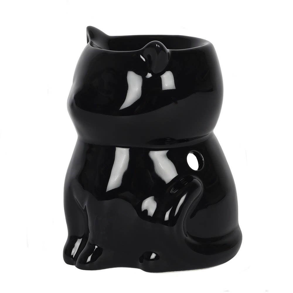 Gothic Black Cat Oil Burner and Wax Warmer