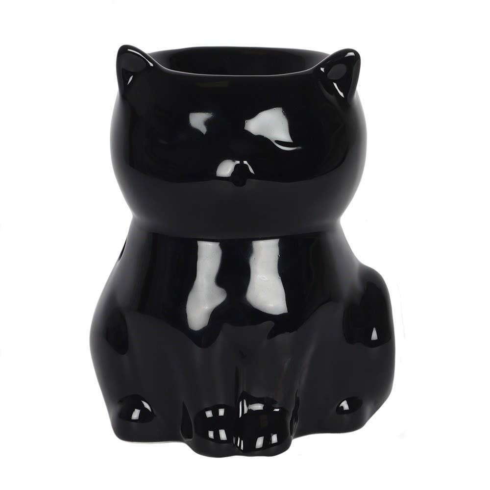 Gothic Black Cat Oil Burner and Wax Warmer