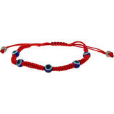 Adjustable Bracelet Red - Evil Eye (Each)