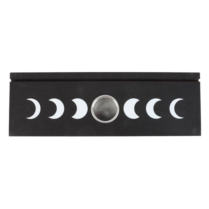 Black Moon Phase Tarot Card Stand Tealight Holder