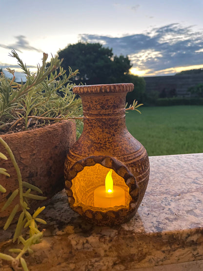 Mini-Clay Chimney Candle Holder-Patio-Garden-Mini-4 Colors