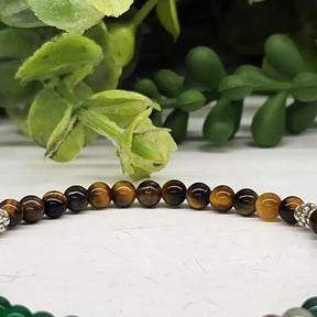 ABUNDANCE - Green Jade, Yellow Tiger Eye and Bloodstone 4MM