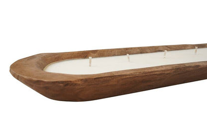 Medium Baguette Dough Bowl-Candle Ready -6x30 inches-Waxed